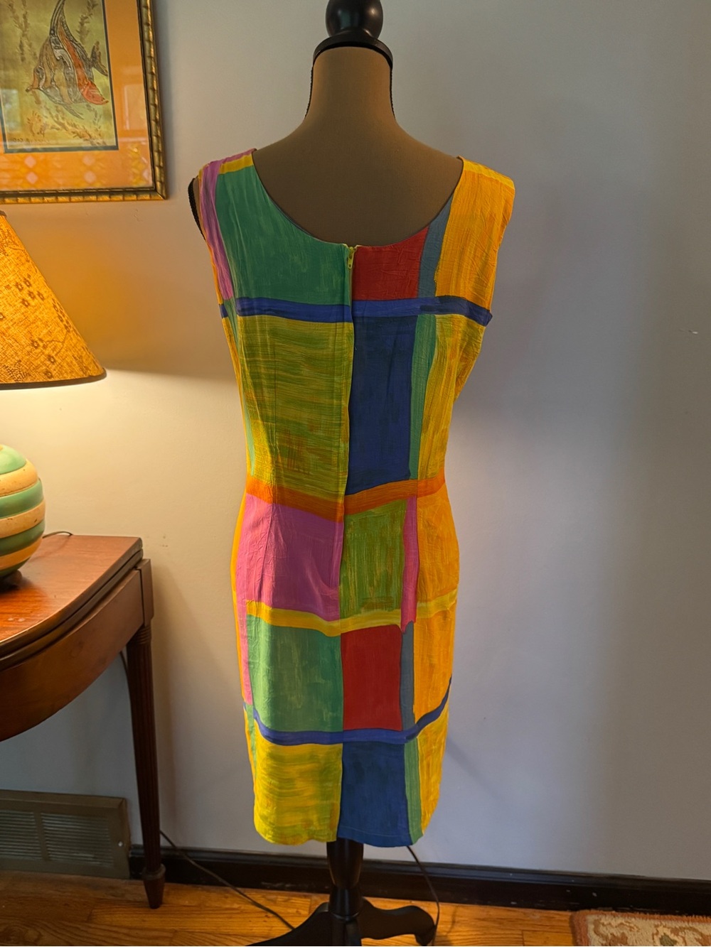 Jams World Bright Multicolor Block Print Sleeveless Mini Dress - Picture 5 of 15